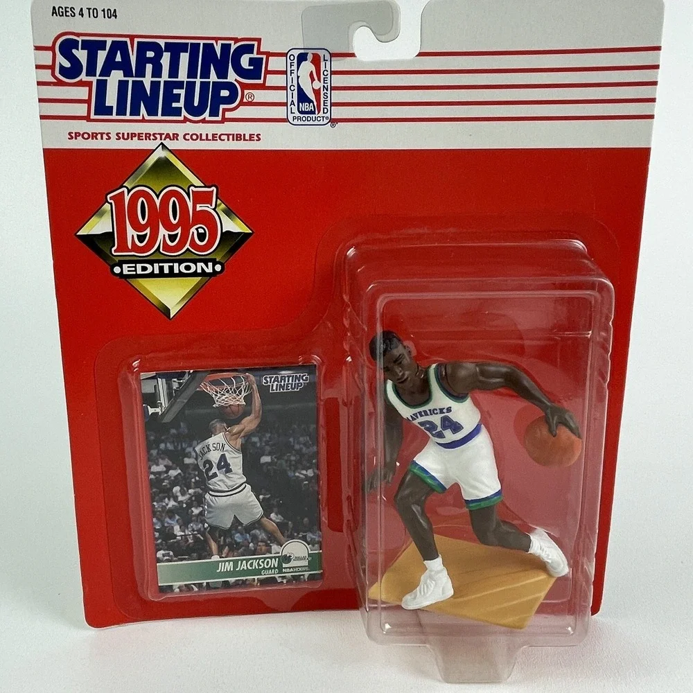 NBA Starting Lineup SLU Jim Jackson Action Figure Dallas Mavericks 1995